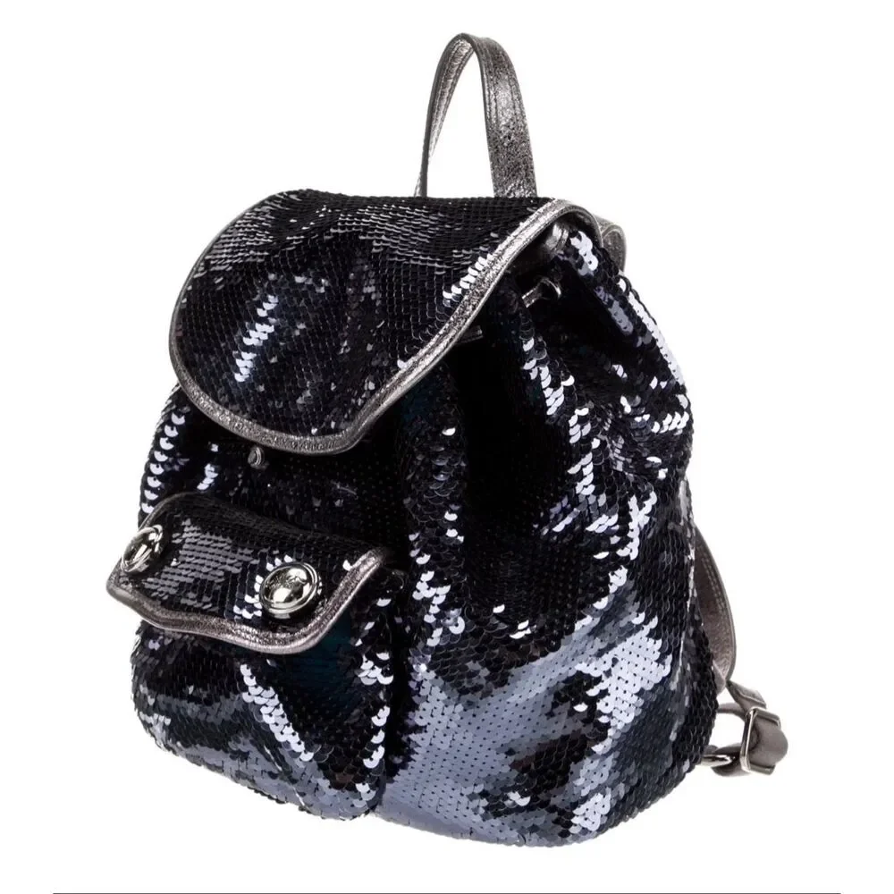 Coach vintage spotlight blue sequin Backpack minibag shoulder bag Y2K VTG